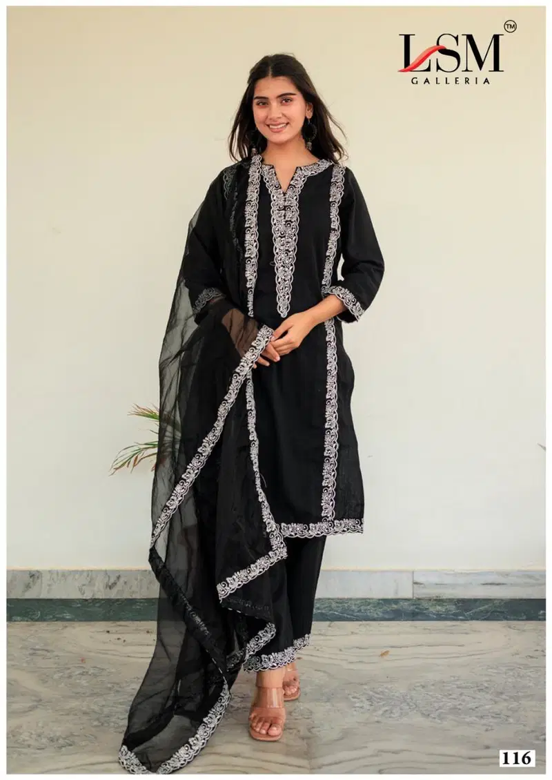 Black & White Vol 1 By Lsm Lawn Cotton Wholesale Pakistani Dress Material In India